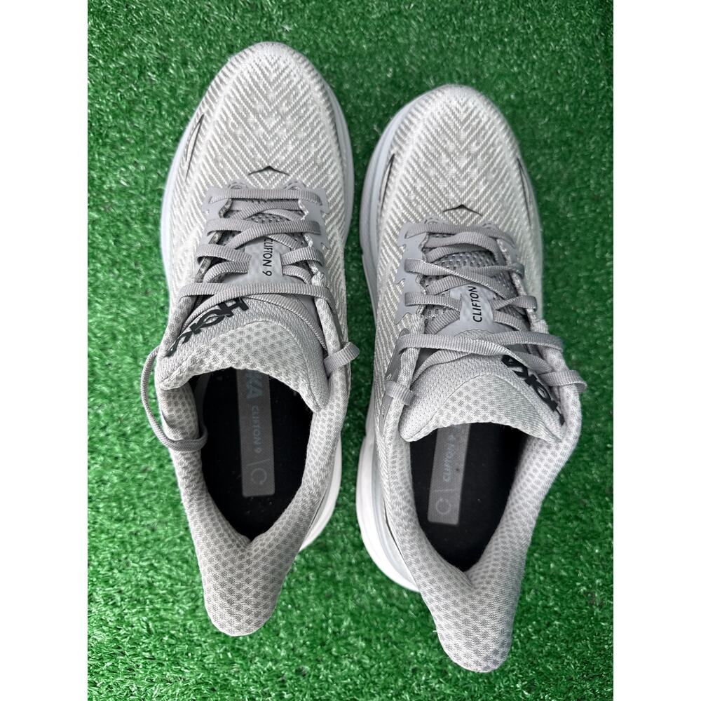 Hoka One One Clifton 9 Men's Size US 8.5 Harbor Mist Gray Running Shoes - Picture 6 of 8